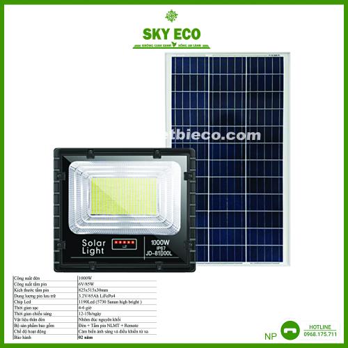 Đèn pha năng lượng mặt trời JD - 1000 W