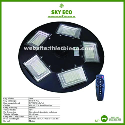 Đèn năng lượng mặt trời đĩa bay UFO 250W 