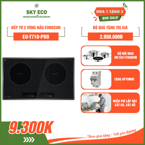 COMBO 6: BẾP TỪ EUROSUN EU T710 PRO