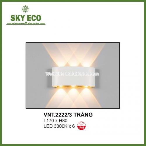 Đèn gắn tường VNT.2222/3 Trắng/Đen