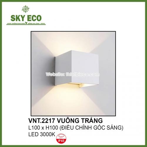 Đèn gắn tường VNT.2217 Vuông Trắng/Đen
