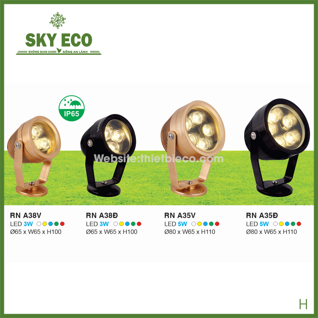 Đèn rọi cây - rọi cột ngoại thất chồng nước 