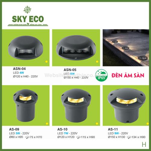 Đèn âm đất, âm sàn sân vườn bể bơi chống nước 