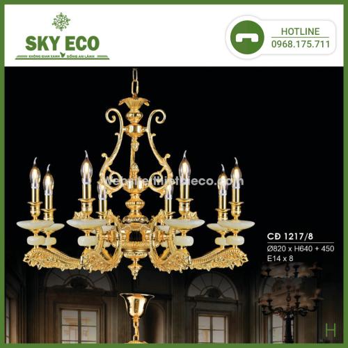Đèn chùm đồng cổ điển CD-1217/8