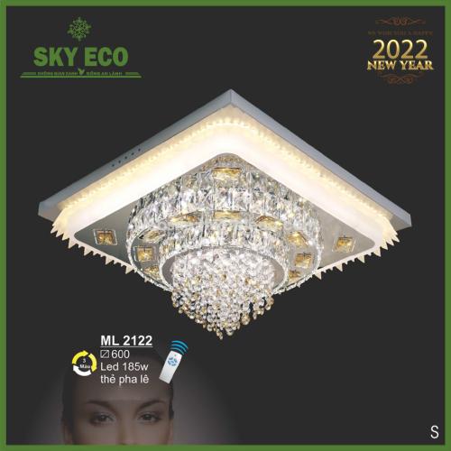 Đèn mâm pha lê Vuông ML 2122
