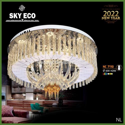 Đèn Ốp Trần Pha Lê Tròn NC 7110